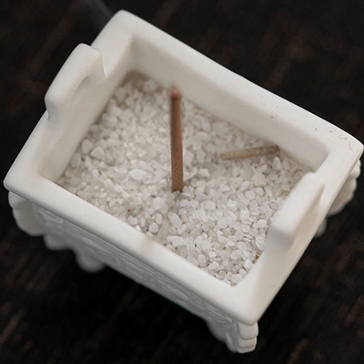 Buddha Stones Prosperous Dragon Double Lion Ears Pattern Healing Ceramic Incense Burner Decoration - image 3