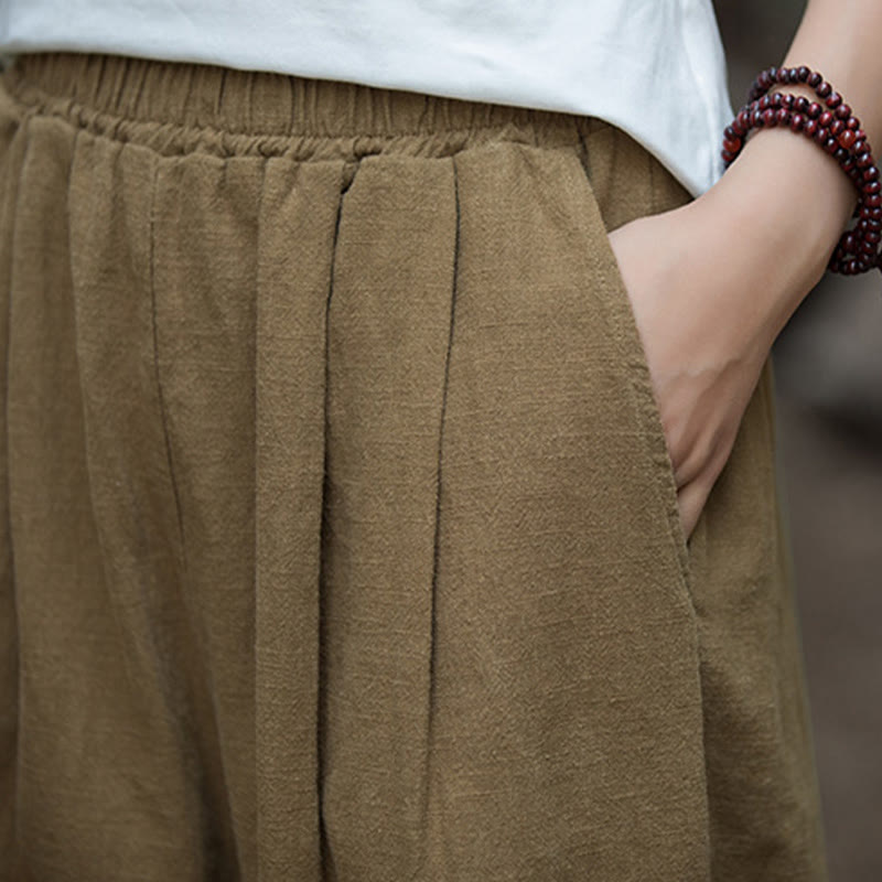 Buddha Stones Retro Wide Leg Pants Casual Women's Yoga Pants With Pockets - image 31