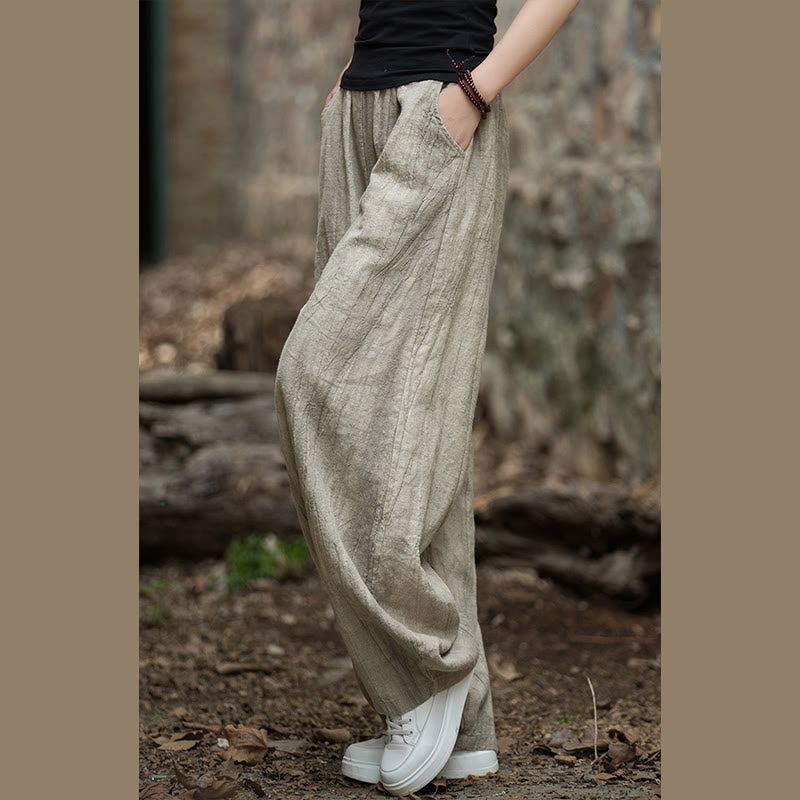 Buddha Stones Retro Tie Dye Harem Pants Casual Women's Yoga Pants With Pockets - image 3