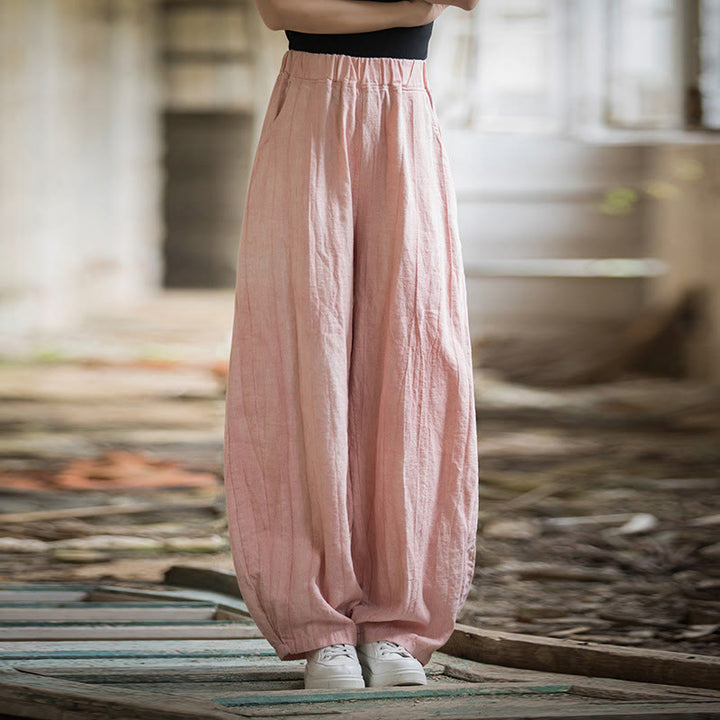 Buddha Stones Retro Tie Dye Harem Pants Casual Women's Yoga Pants With Pockets - Pink(Regular Version) - US6，UK/AU10，EU38 (L)  - image 35
