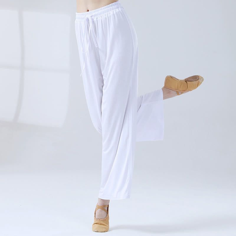 Buddha Stones Loose Modal Drawstring Wide Leg Pants For Yoga Dance - White - US12，UK/AU16，EU44 (3XL) - image 12