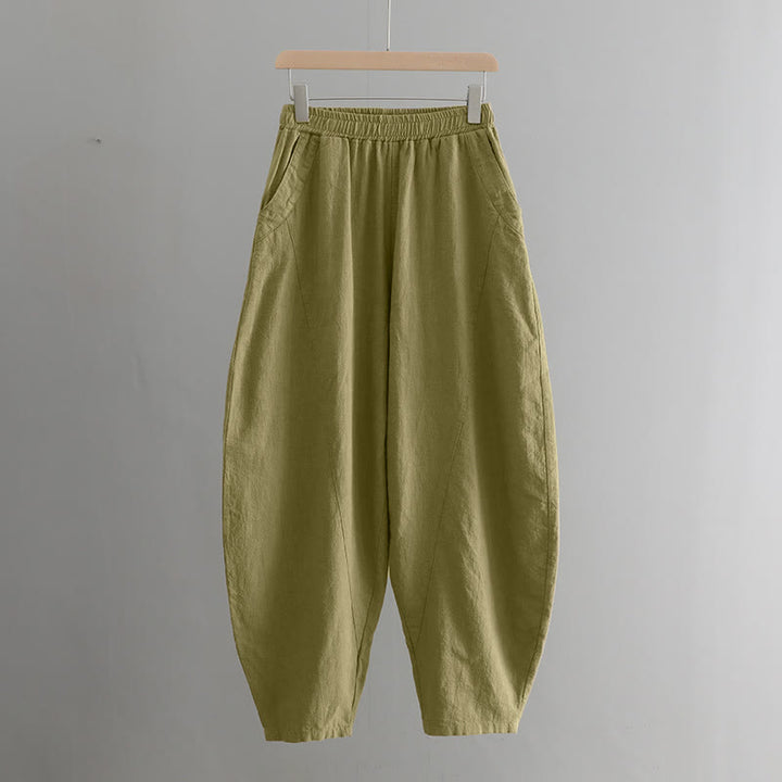 Buddha Stones Solid Color Loose Yoga Harem Pants With Pockets - image 6