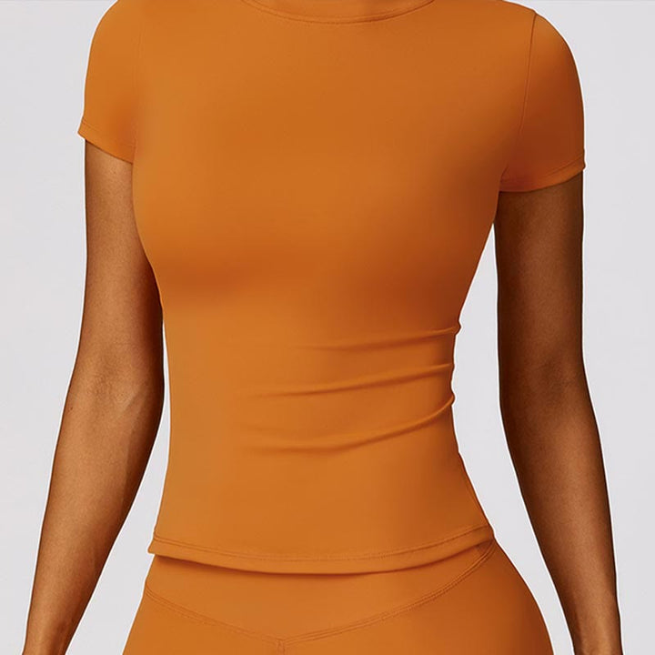 Buddha Stones Women Short Sleeve T-Shirt Top High Waist Leggings Pants For Sports Yoga - image 15