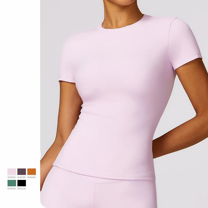 Buddha Stones Women Short Sleeve T-Shirt Top High Waist Leggings Pants For Sports Yoga - image 62