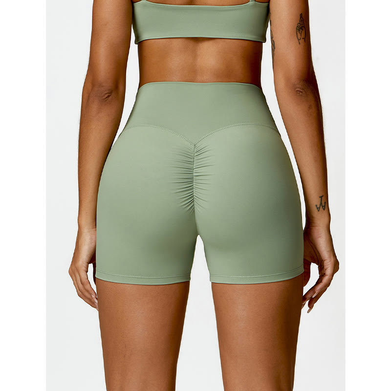 Buddha Stones Gym Sports Yoga Backless Bra Crop Tank Top Shorts - image 32