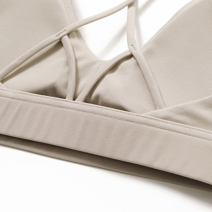 Buddha Stones Gym Sports Yoga Backless Bra Crop Tank Top Breathable Shorts - image 35