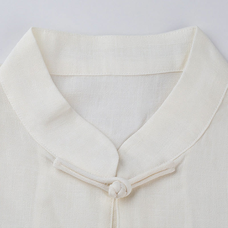 Buddha Stones Solid Color Frog-Button Meditation Prayer Spiritual Zen Tai Chi Qigong Practice Unisex Clothing Set - image 15