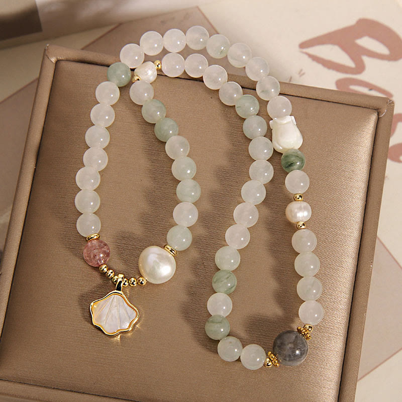 Buddha Stones Double Layer Jade Shell Luck Bracelet - image 6
