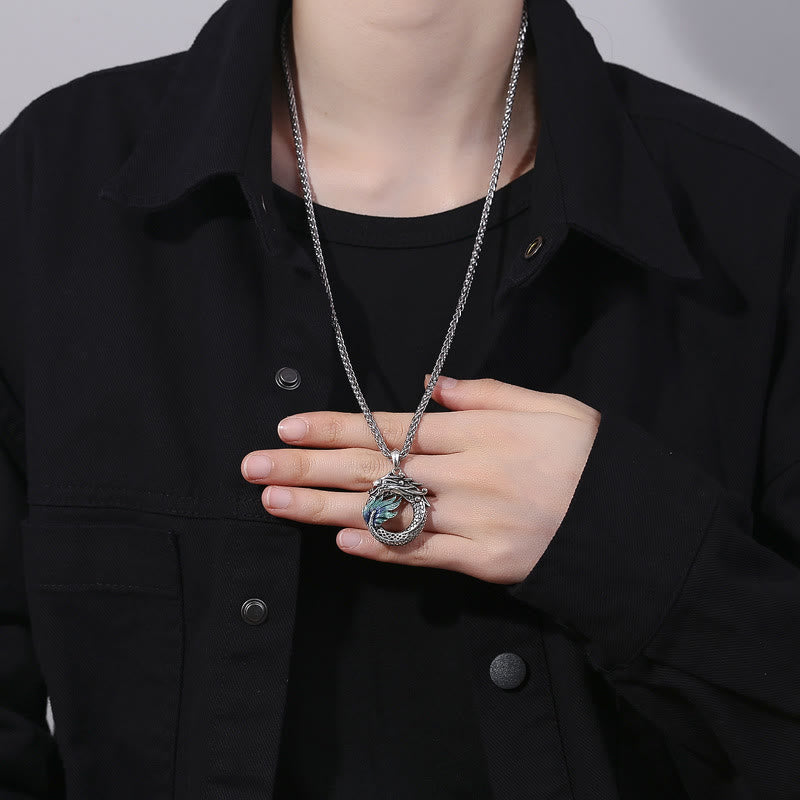 Buddha Stones Tibetan Copper Dragon Strength Necklace - image 2