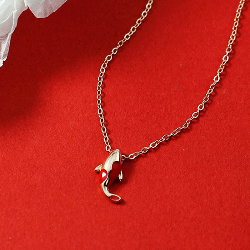 Buddha Stones Copper Koi Fish Wealth Necklace Pendant Red Rope Bracelet Earrings Set - image 10