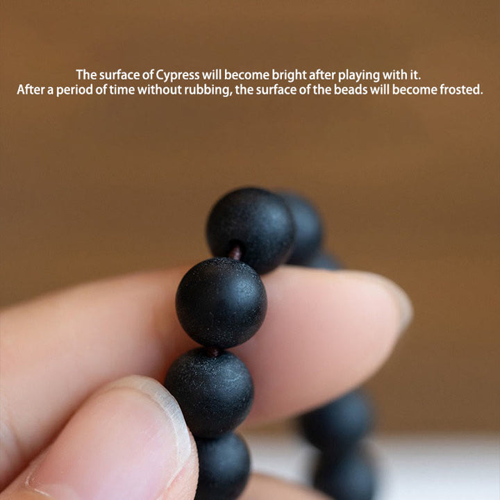 Buddha Stones Tibetan Double Layer Cypress Bodhi Lotus Healing Bracelet - image 4