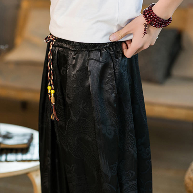 Buddha Stones Dragon Pattern Loose Men's Harem Pants With Pockets - image 9