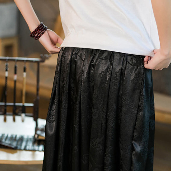 Buddha Stones Dragon Pattern Loose Men's Harem Pants With Pockets - image 9