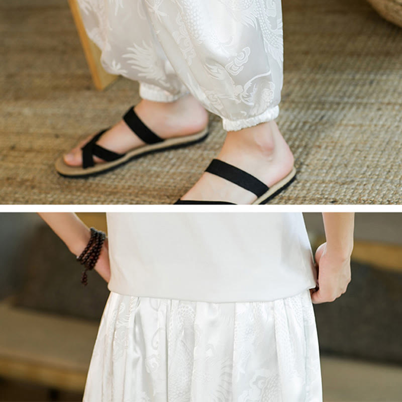 Buddha Stones Dragon Pattern Loose Men's Harem Pants With Pockets - image 18