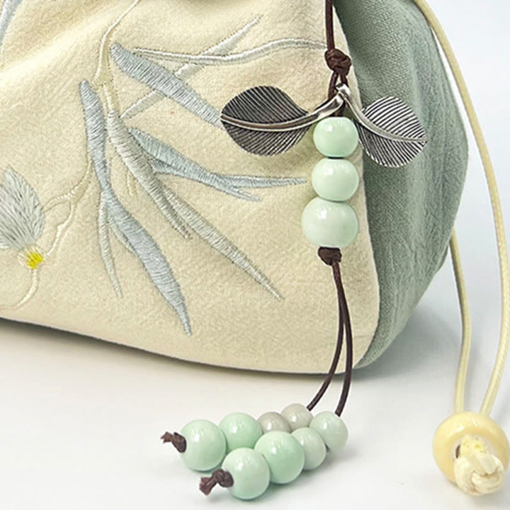 Buddha Stones Suzhou Embroidery Lotus Epiphyllum Magnolia Cotton Linen Tote Crossbody Bag Shoulder Bag Handbag - image 12