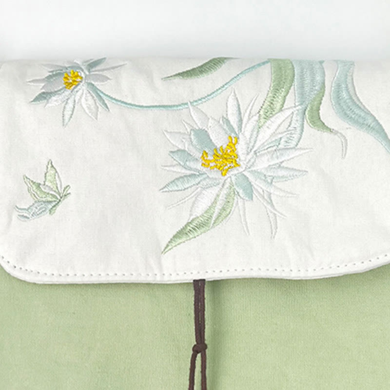 Buddha Stones Embroidered Camellia Epiphyllum Gardenia Sakura Flowers Crossbody Bag Shoulder Bag Cellphone Bag - image 10