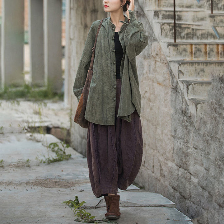 Buddha Stones Tie Dye Frog-Button Long Sleeve Zen Meditation Open Front Jacket - image 19