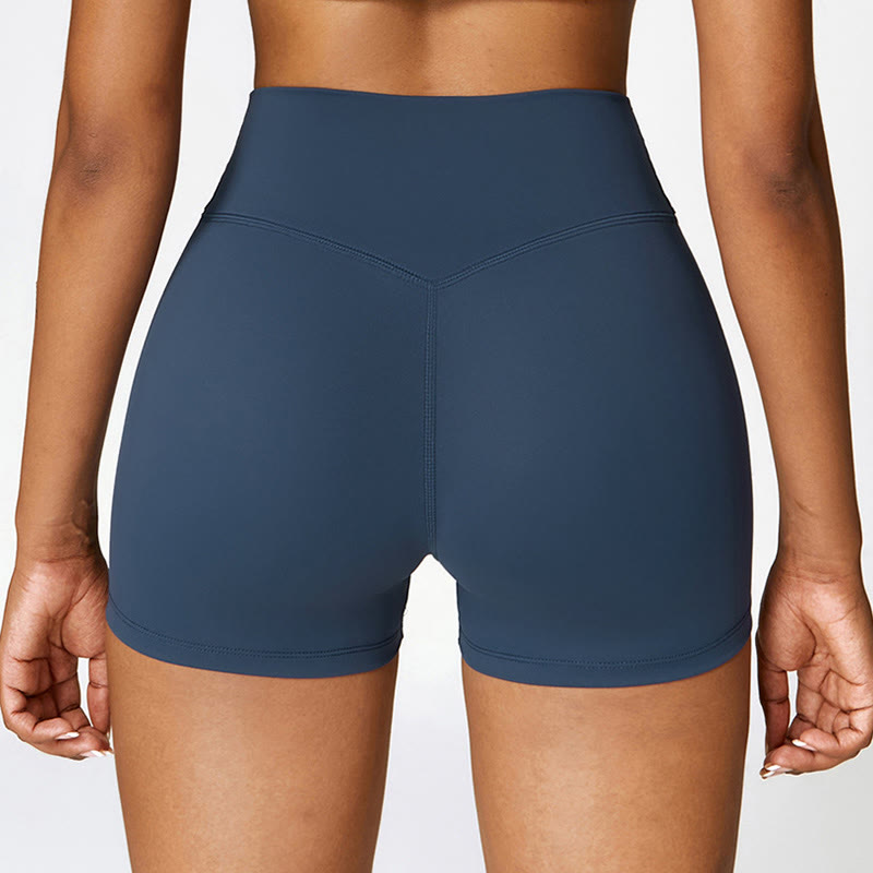 Buddha Stones Solid Color Crop Tank Top High Waist Shorts Sports Fitness Gym Yoga Outfits - image 11