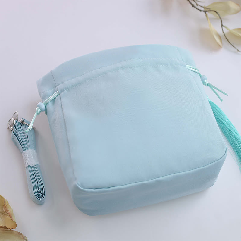 Buddha Stones Suzhou Embroidery Rabbit Lotus Epiphyllum Peony Magnolia Silk Tote Crossbody Bag Shoulder Bag Handbag - image 3