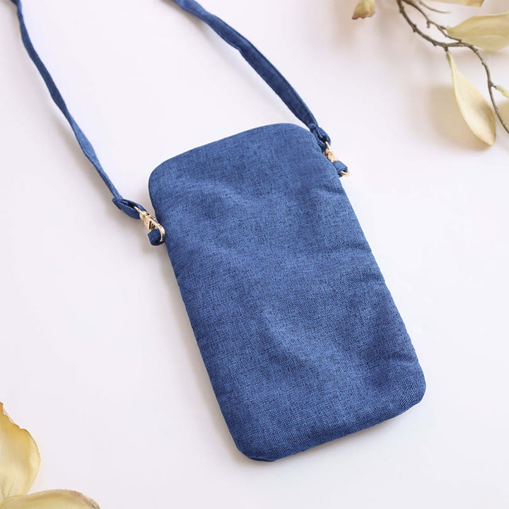 Buddha Stones Small Embroidered Flowers Crossbody Bag Shoulder Bag Cellphone Bag 11*20cm - image 5