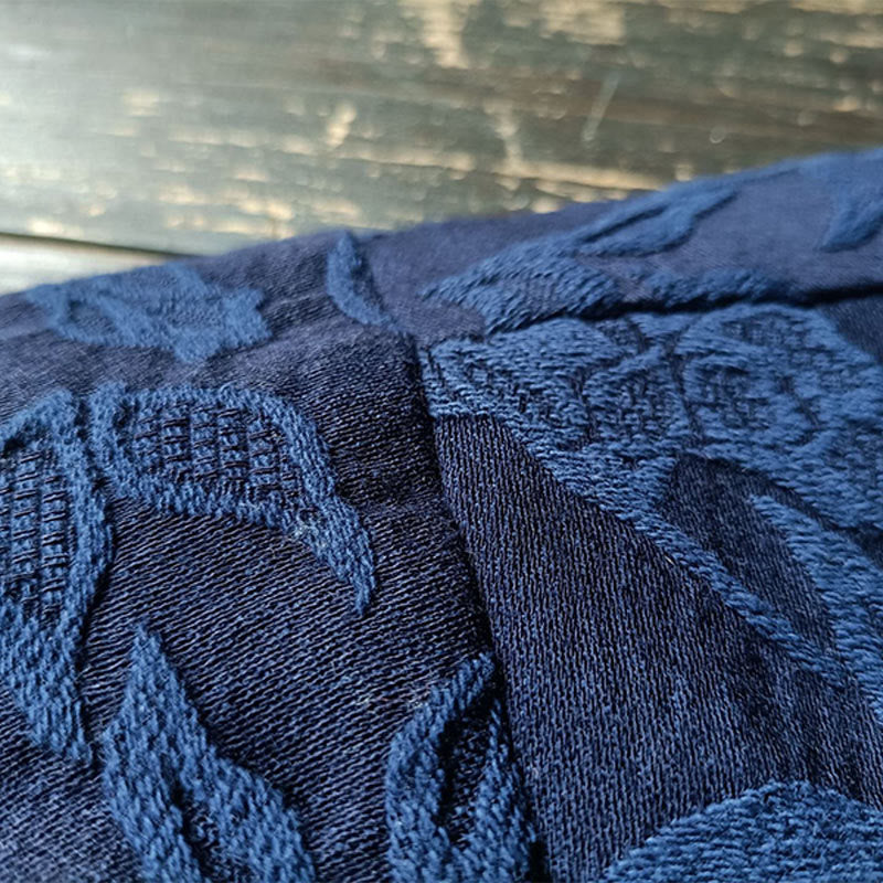 Buddha Stones Flower Jacquard V-Neck Long Sleeve Jacket - image 12