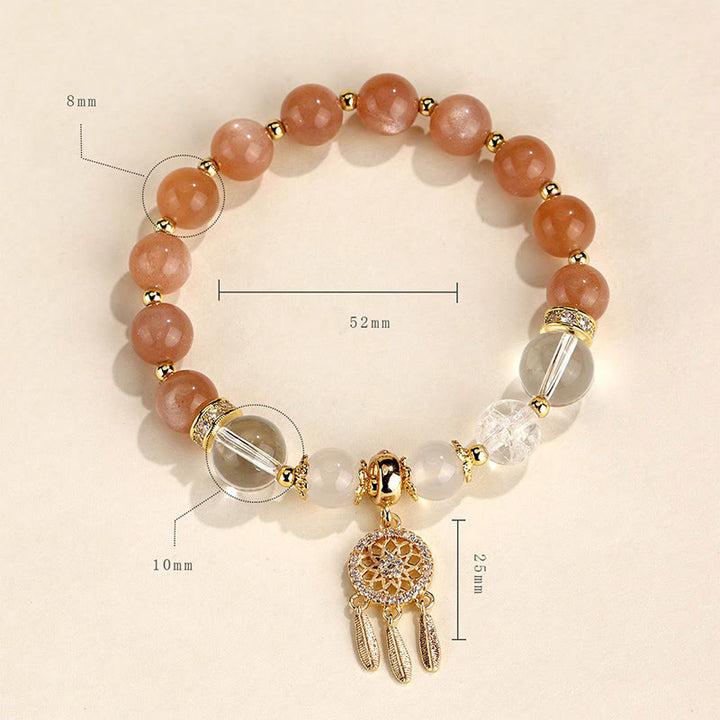 Buddha Stones Green Strawberry Quartz Amethyst Crystal Dreamcatcher Healing Bracelet - image 17