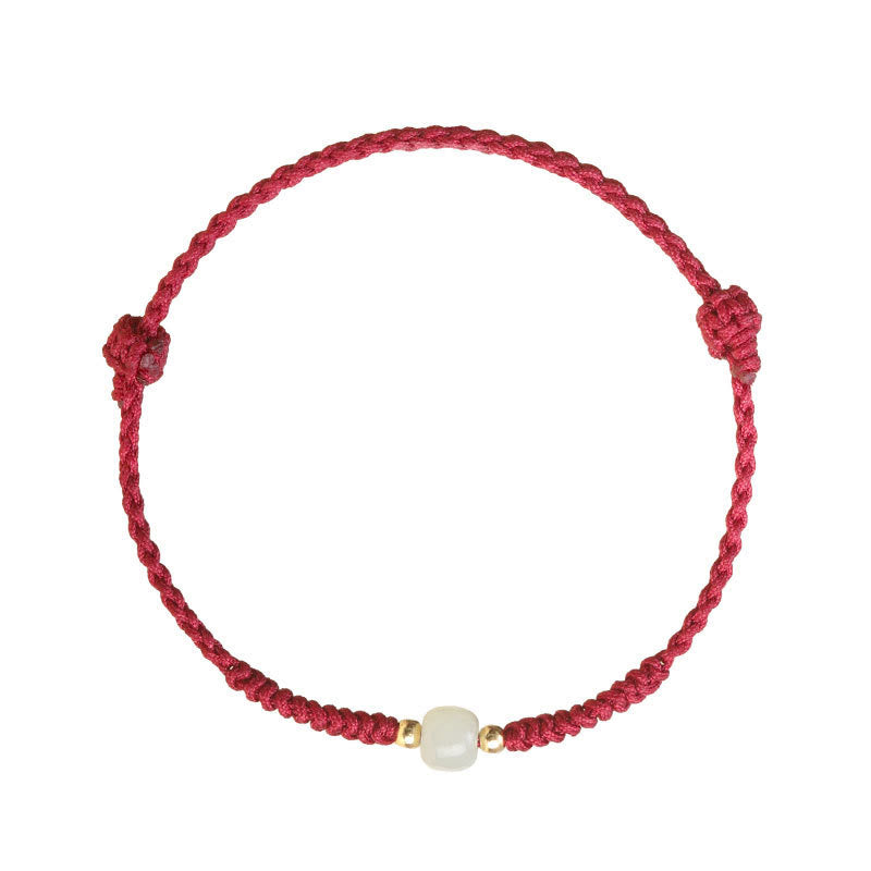 Buddha Stones Handcrafted Jade Lucky Bead Abundance Braided Bracelet - image 3