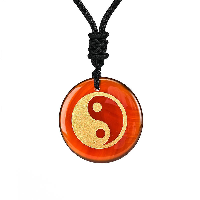 Buddha Stones Various Crystal Amethyst Tiger Eye Green Aventurine Yin Yang Spiritual Necklace Pendant - image 61