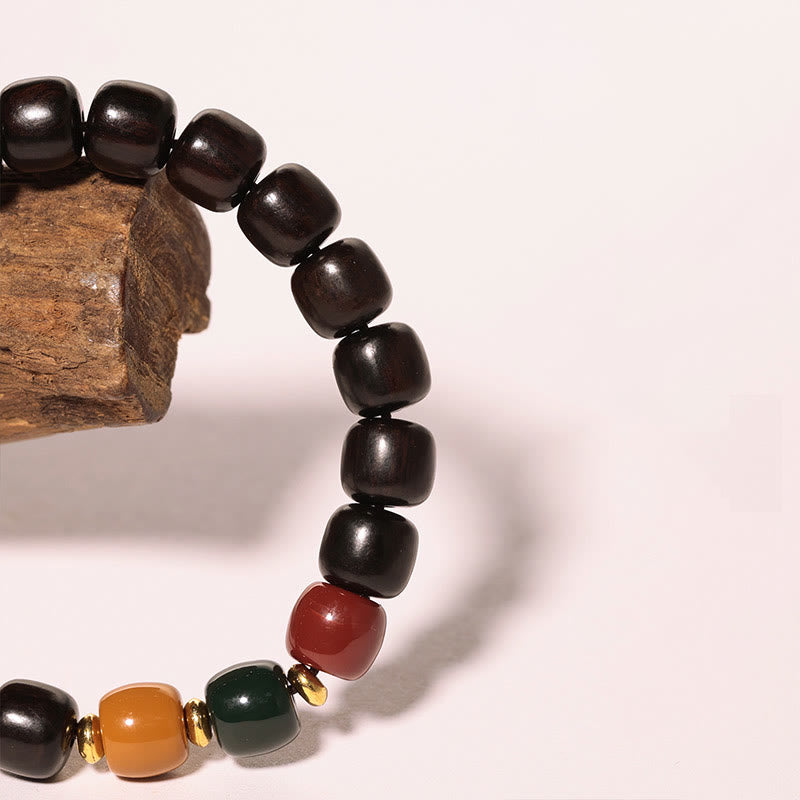 Buddha Stones Ebony Wood Rosewood Peace Balance Bracelet - image 4