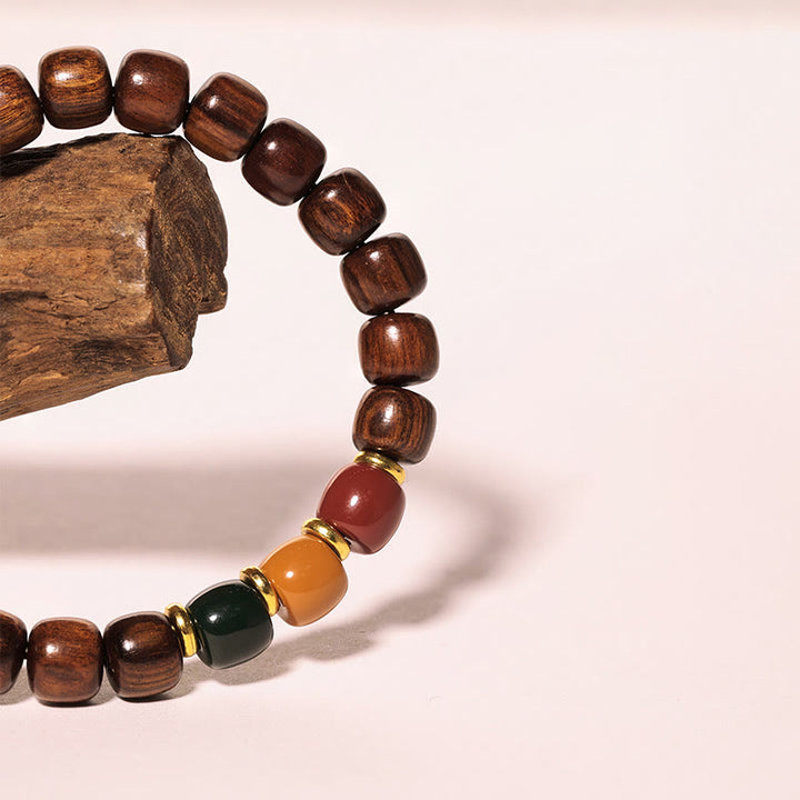 Buddha Stones Ebony Wood Rosewood Peace Balance Bracelet - image 16