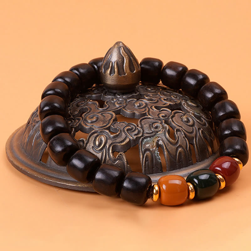 Buddha Stones Ebony Wood Rosewood Peace Balance Bracelet - image 3