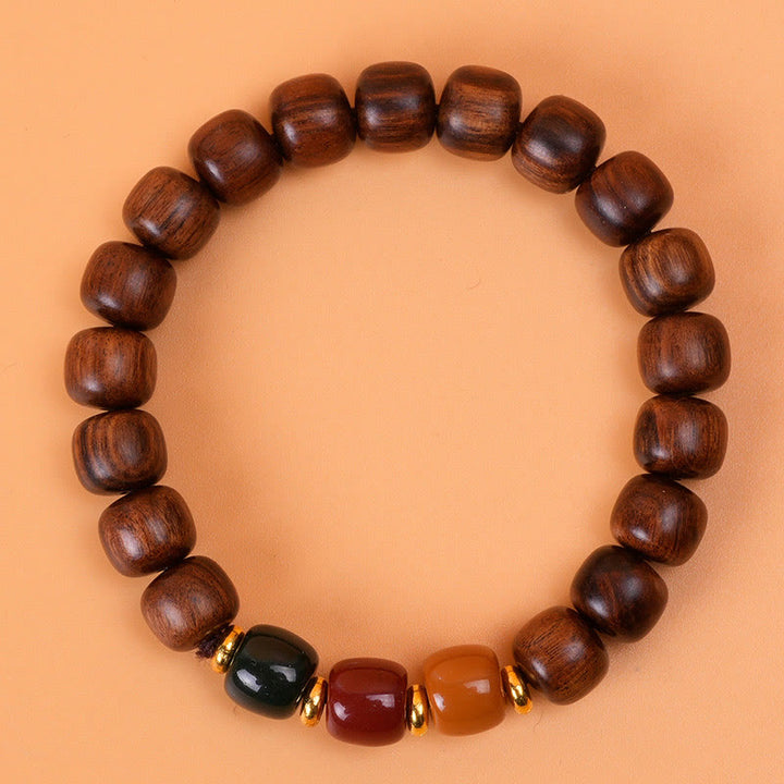 Buddha Stones Ebony Wood Rosewood Peace Balance Bracelet - image 12
