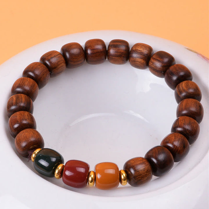 Buddha Stones Ebony Wood Rosewood Peace Balance Bracelet - image 13
