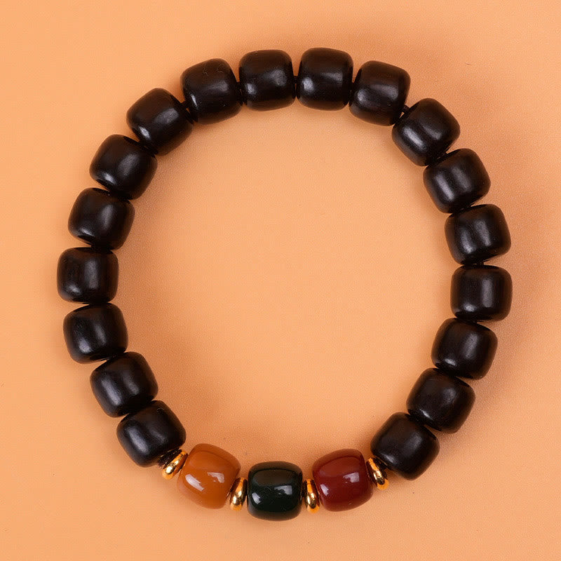 Buddha Stones Ebony Wood Rosewood Peace Balance Bracelet - image 1