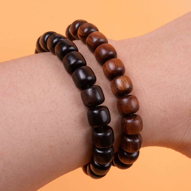 Buddha Stones Ebony Wood Rosewood Peace Balance Bracelet - image 19