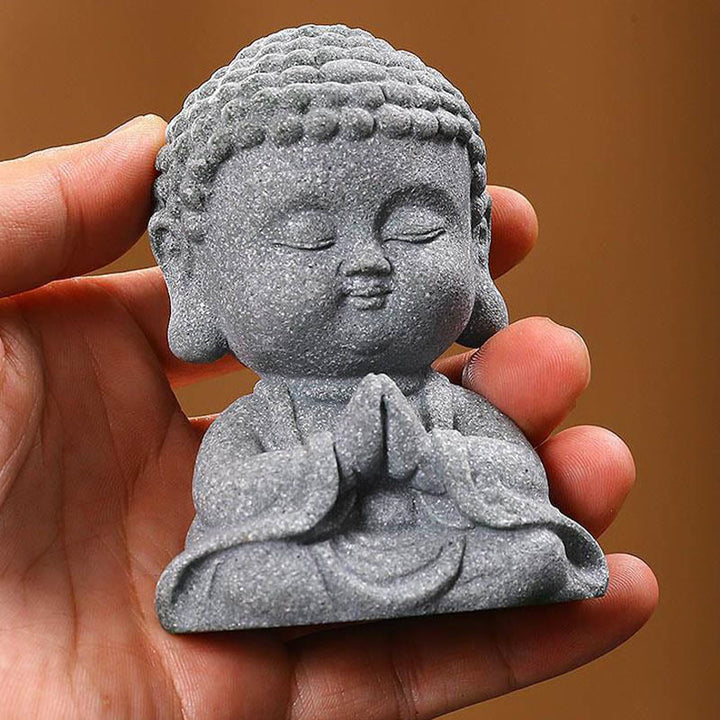 Buddha Stones Meditation Praying Buddha Compassion Serenity Home Decoration - image 6
