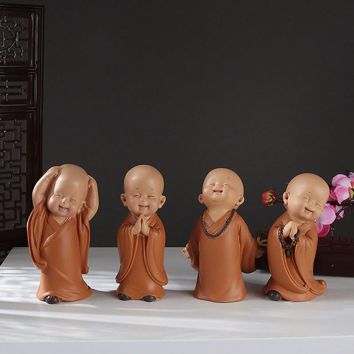Buddha Stones Small Mini Meditation Praying Monk Serenity Resin Home Decoration - image 25
