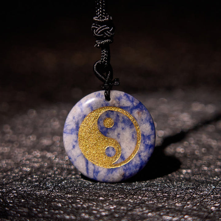 Buddha Stones Various Crystal Amethyst Tiger Eye Green Aventurine Yin Yang Spiritual Necklace Pendant - image 55