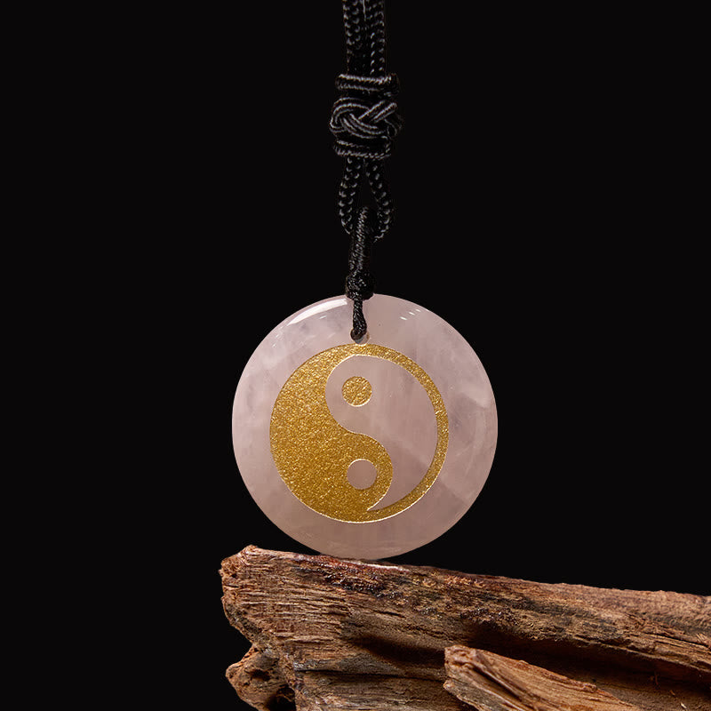 Buddha Stones Various Crystal Amethyst Tiger Eye Green Aventurine Yin Yang Spiritual Necklace Pendant - image 26