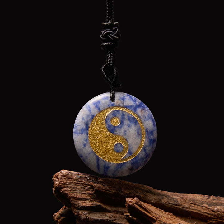 Buddha Stones Various Crystal Amethyst Tiger Eye Green Aventurine Yin Yang Spiritual Necklace Pendant - image 54