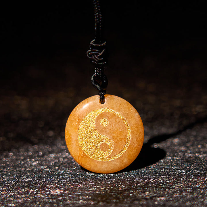 Buddha Stones Various Crystal Amethyst Tiger Eye Green Aventurine Yin Yang Spiritual Necklace Pendant - image 39