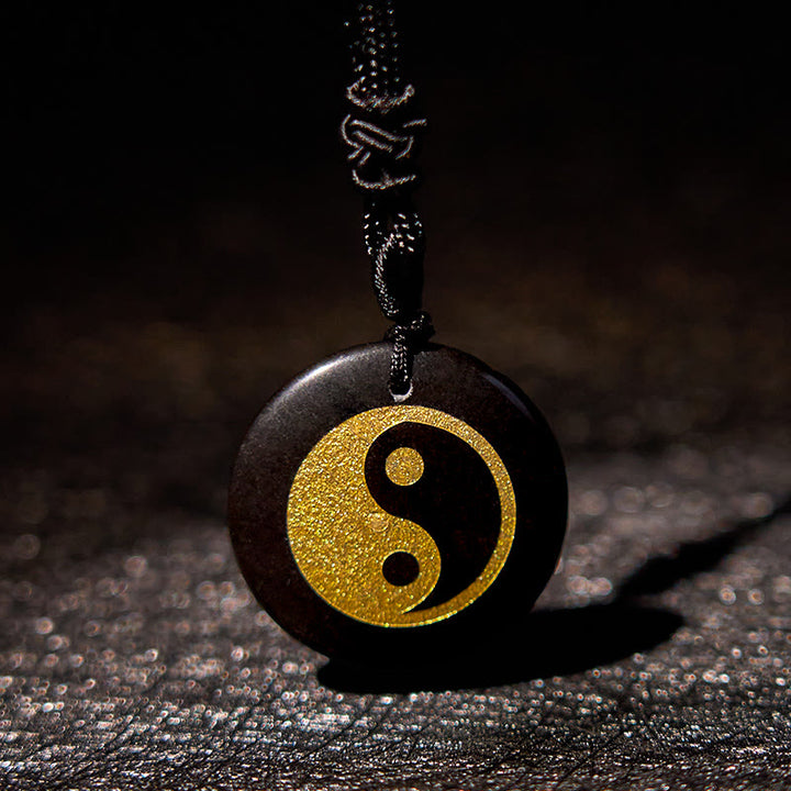 Buddha Stones Various Crystal Amethyst Tiger Eye Green Aventurine Yin Yang Spiritual Necklace Pendant - image 14