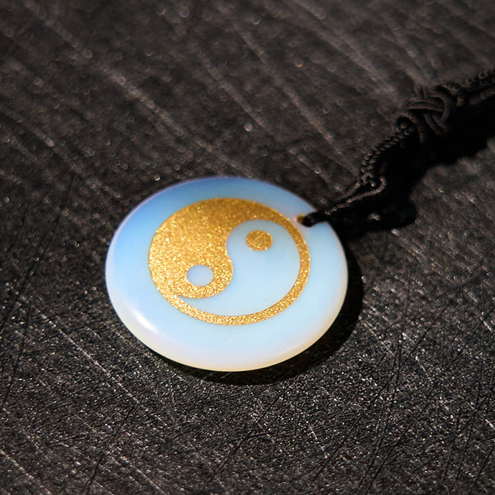 Buddha Stones Various Crystal Amethyst Tiger Eye Green Aventurine Yin Yang Spiritual Necklace Pendant - image 33