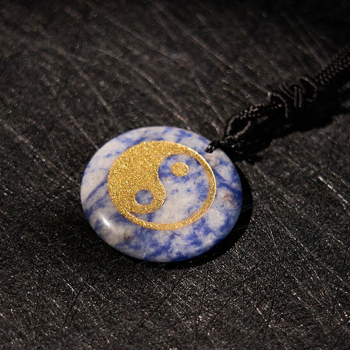 Buddha Stones Various Crystal Amethyst Tiger Eye Green Aventurine Yin Yang Spiritual Necklace Pendant - image 56