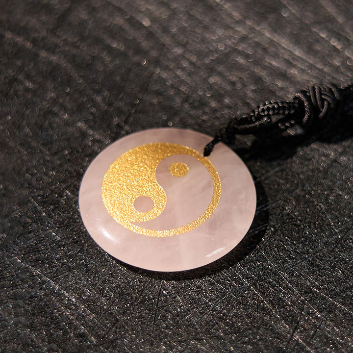 Buddha Stones Various Crystal Amethyst Tiger Eye Green Aventurine Yin Yang Spiritual Necklace Pendant - image 27