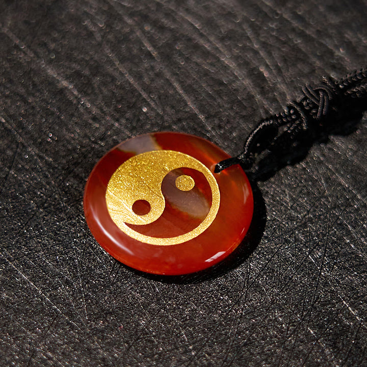 Buddha Stones Various Crystal Amethyst Tiger Eye Green Aventurine Yin Yang Spiritual Necklace Pendant - image 60