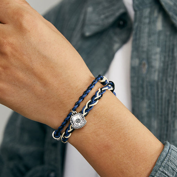 Buddha Stones 925 Sterling Silver Om Mani Padme Hum Swastika Handmade Protection Bracelet - image 12