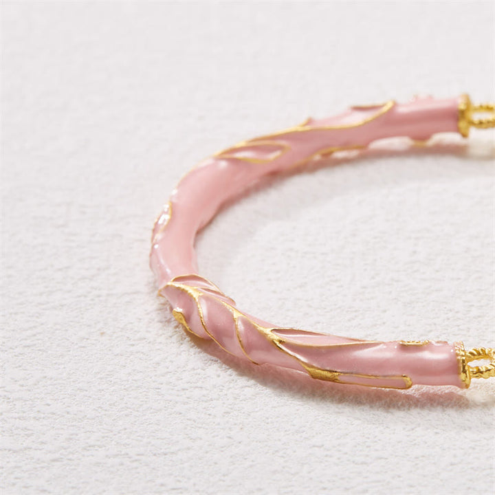 Buddha Stones Sun Stone Golden Silk Jade Lily of the Valley Charm Positive Bracelet Bangle - image 6