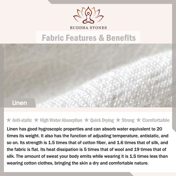 Buddha Stones Summer Men's Short Sleeve Button Down Cotton Linen Shirt - image 3