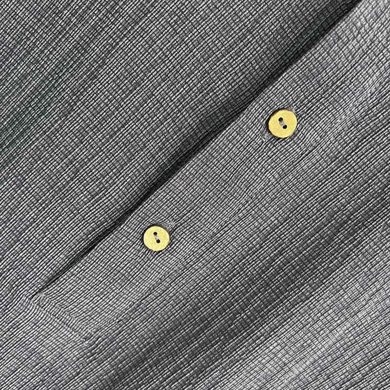 Buddha Stones Summer Solid Color Men Short Sleeve Button Shirt - image 3